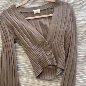 Plunge front cardigan